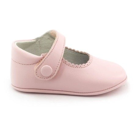 Krabbelschuhe - Boni Thérèse - Lauflernschuhe Mädchen rosa Leder - 