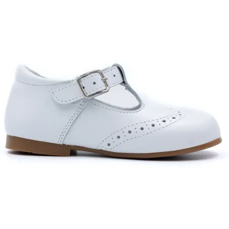 Leather Buckle First Walking Shoes, Boni César